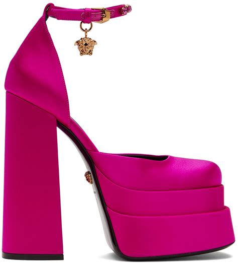 pink platform heels versace|versace platform heels 2021.